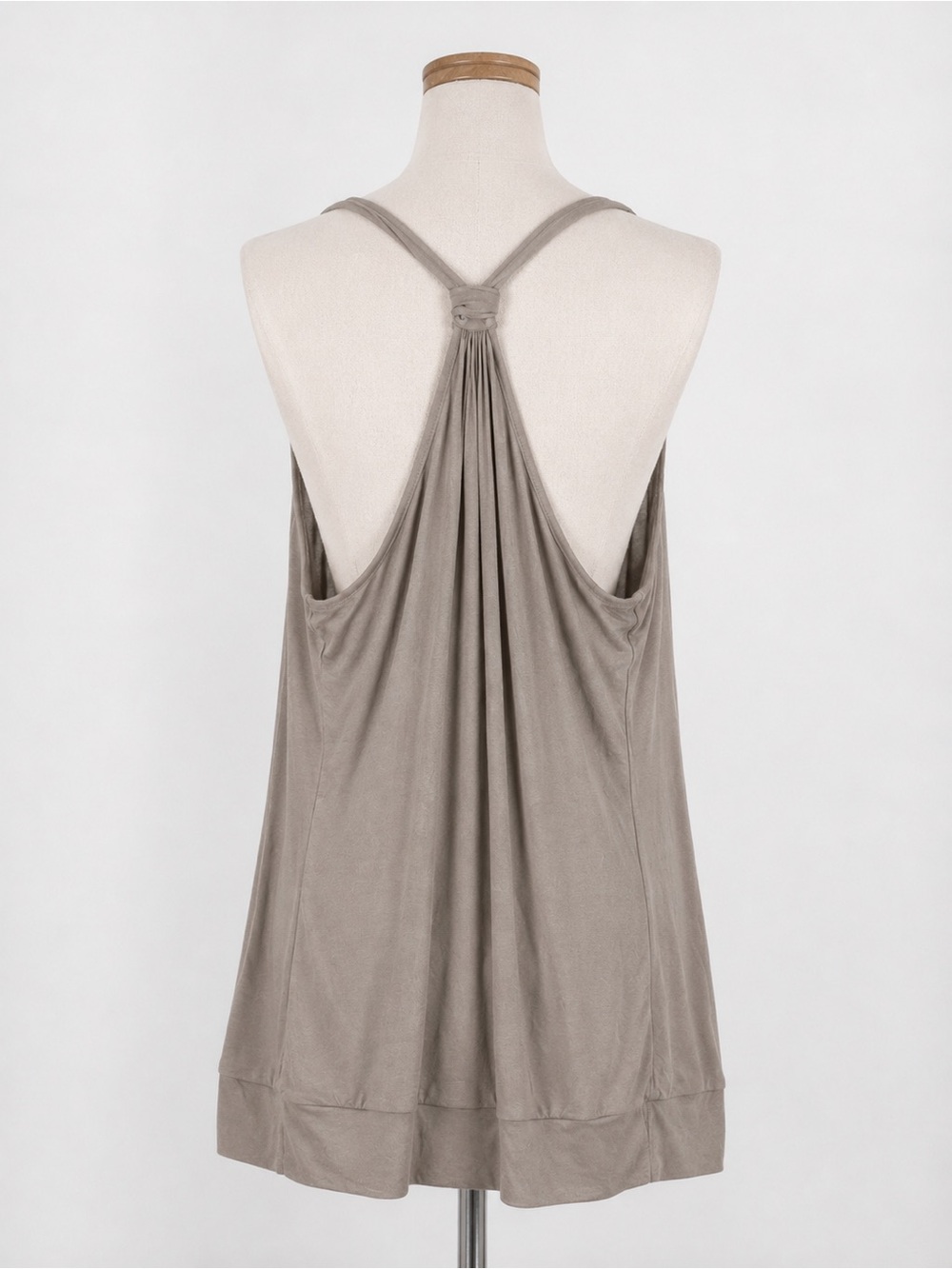 Sexy Draped Knit Top with Rhinestones – Size L – Beige – Viscose – Made in Europ - Picture 8 of 9